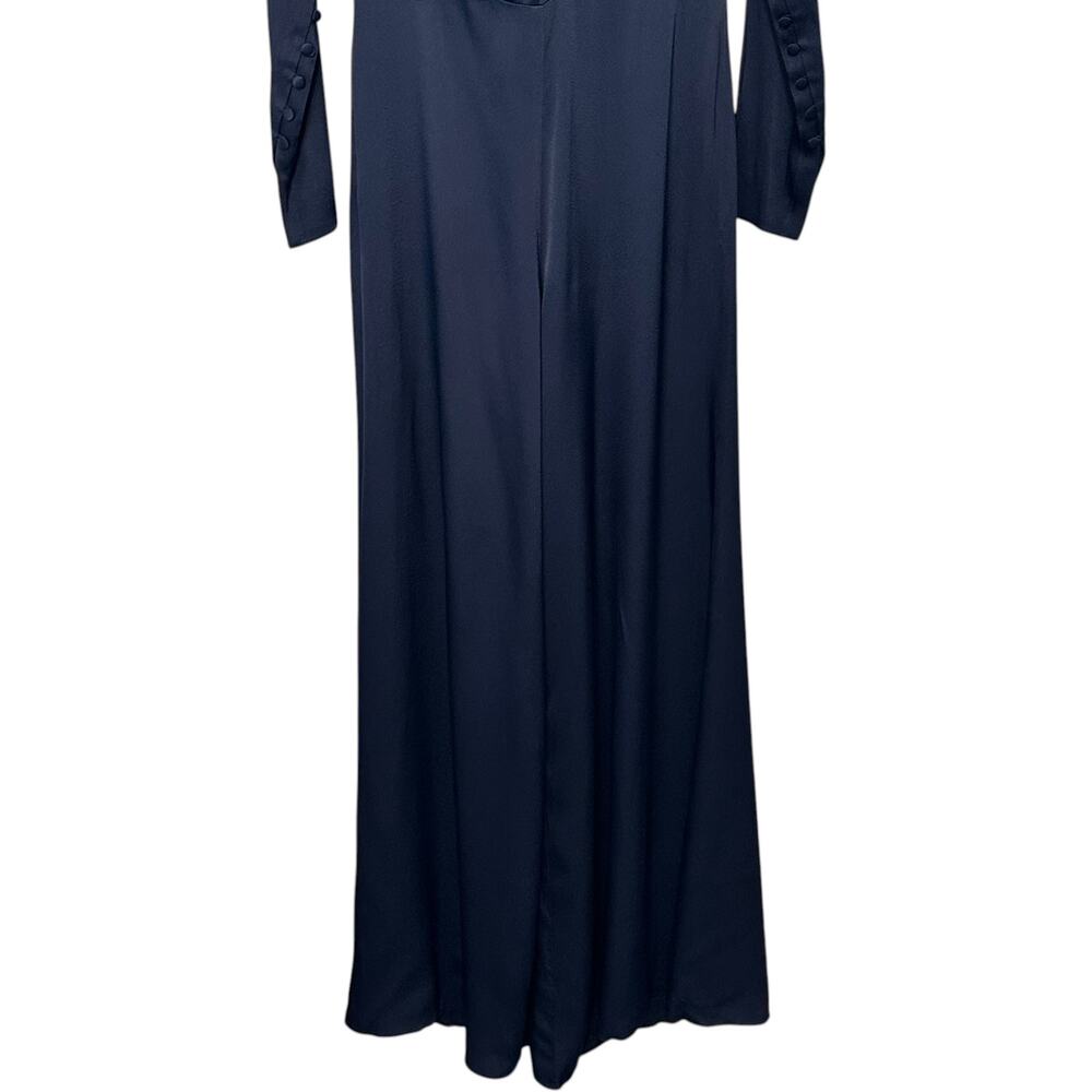 NWT Les Heroines Vanessa Cocchiaro Tina Wrap-Effect Satin Jumpsuit (FR 40 US 8) - Picture 5 of 16